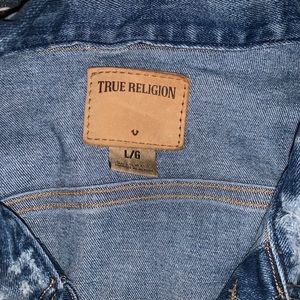 True religion women’s jean jacket authentic size L